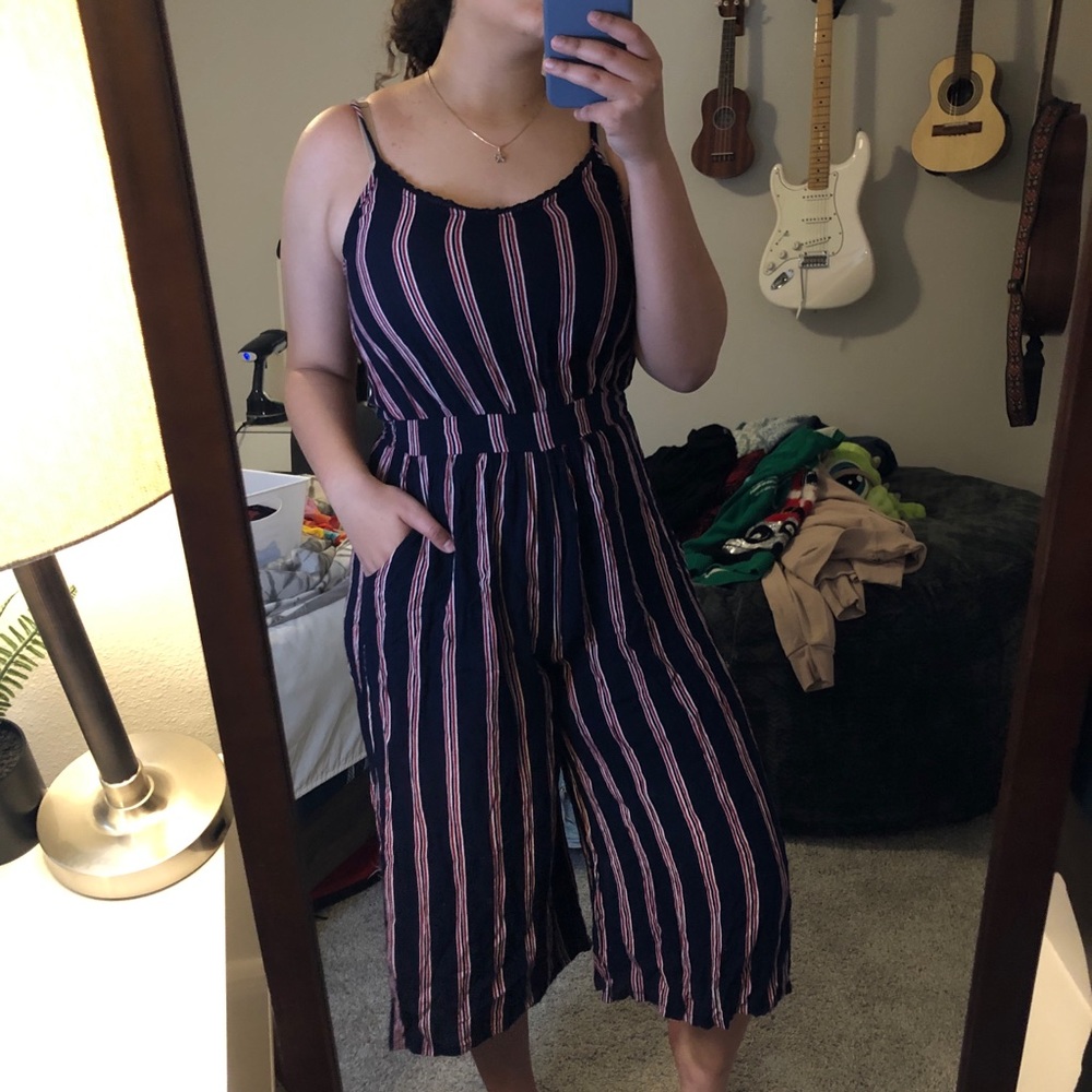 Derek Heart Striped Romper